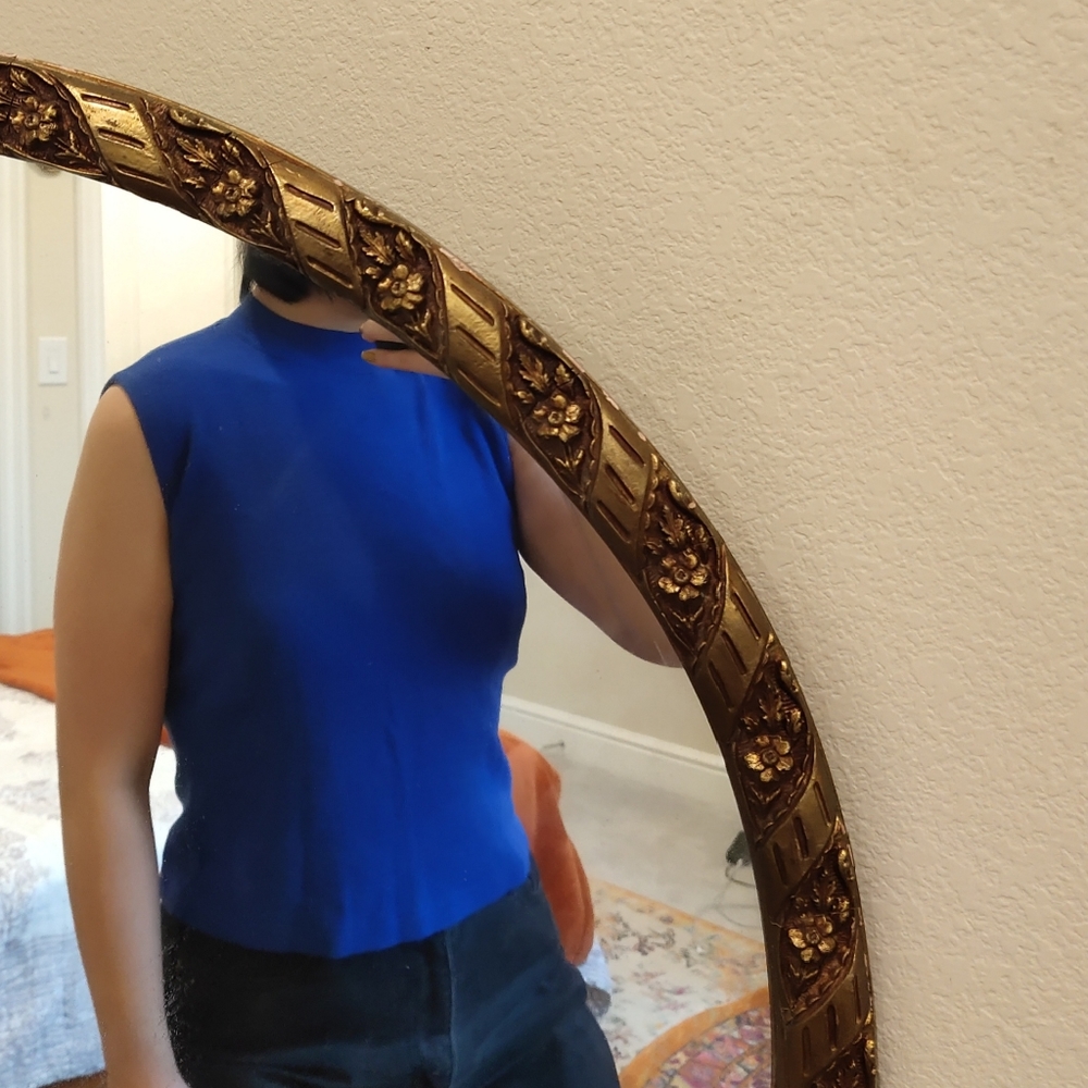 Blue mock neck vintage sweater